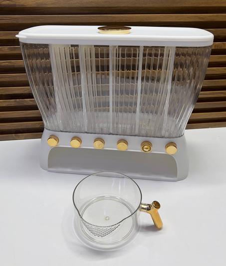 منظم حبوب متعدد الأقسام بتصميم أنيق وحديث