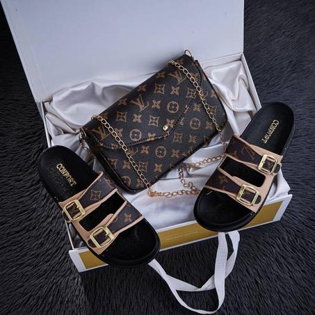 باقة الراحة والأناقة – حقيبة مع صندالة