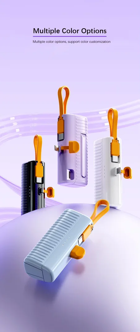 🔋 Power Bank Mini à Charge Rapide 5000mAh – Petit Format, Grande Puissance