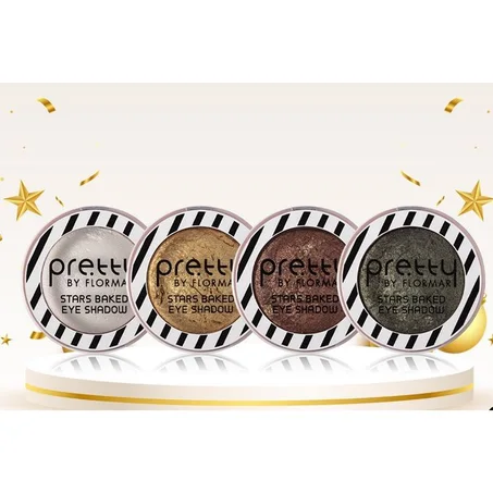 pretty by flormar Pack fêtes et paillettes : 4 fards à paupières mono