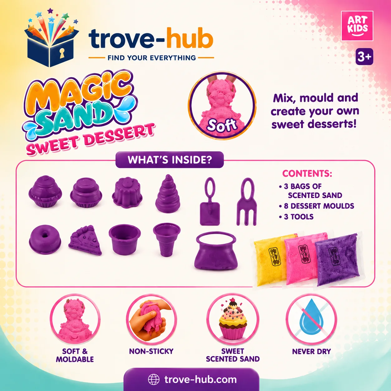 لعبة الرمل السحري للحلويات – Magic Sand Sweet Dessert