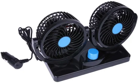 مروحة السيارة المزدوجة لتوفير تهوية إضافية أثناء القيادة