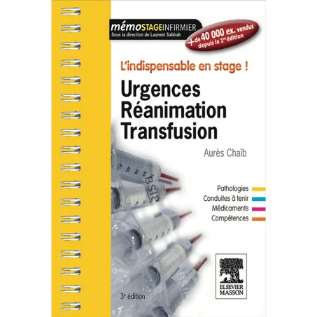 L'indispensable En Stage d'Urgences Réanimation Transfusion (Mémo Stage Infirmier) - Paperback