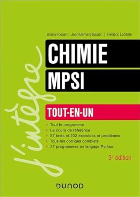 Chimie tout-en-un MPSI