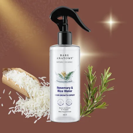 بخاخ ماء روزماري لنمو الشعر وكثافة الشعر مع ماء الأرز