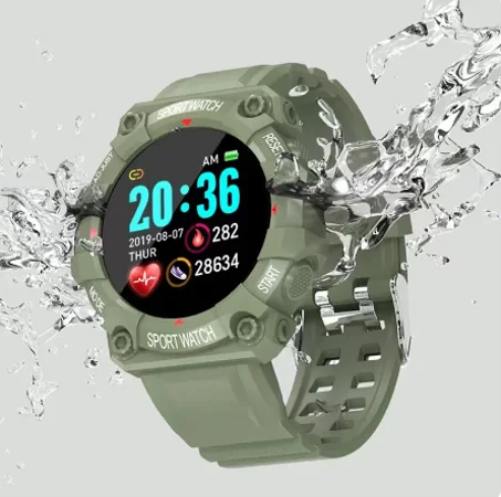 Montre connectée FD68S pour IOS et Android, bracelet de sport avec moniteur d'activité physique, de fréquence cardiaque et de sang, écran tactile et Bluetooth, pour hommes et femmes