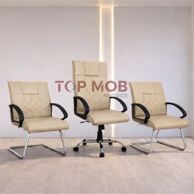 Ensemble de fauteuils de bureau – Piètement chromé