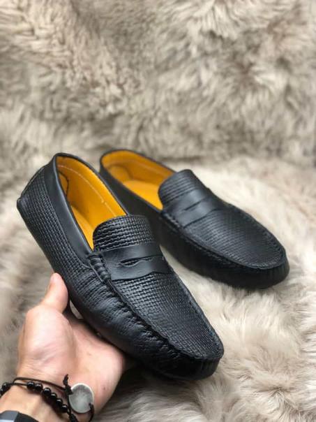 حذاء من الجلد G003 TABAC and Noir