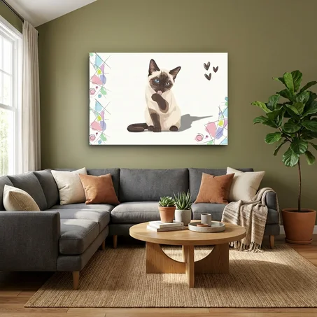 لحظة هدوء دافئة .🐱🤍