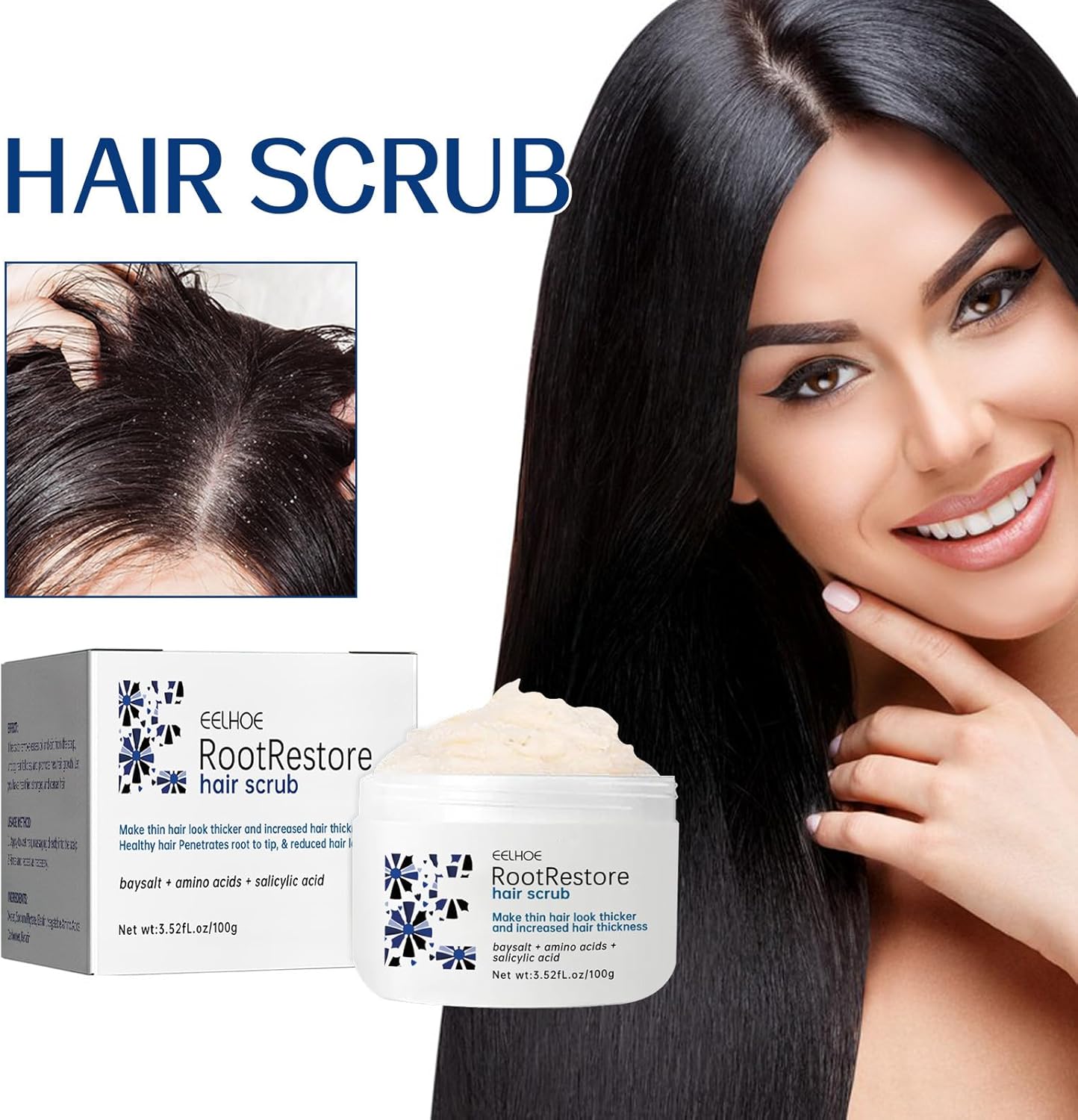 Hair Scrub Strengthen Deep Cleansing