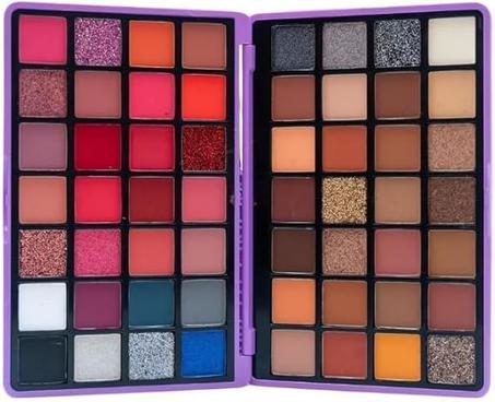 Paleta de sombras de ojos naturales altamente pigmentadas, de larga duración, con brillo metálico y mate, ideal para difuminar, set de regalo de cosméticos, 56 colores