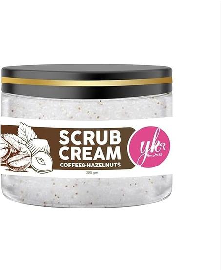 Exfoliante corporal unisex de café y avellana de YKR Cosmetics (200 g)