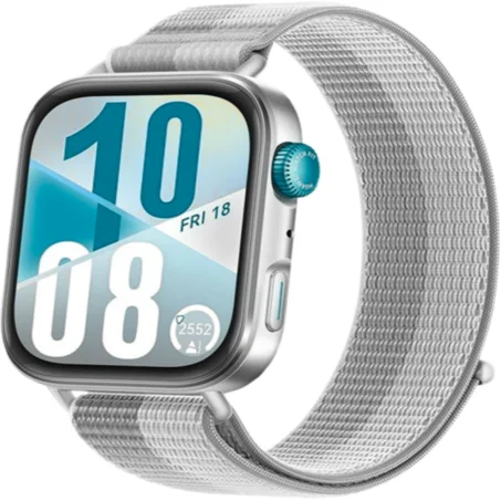 ساعة ووتش فيت الذكية تتبع اللياقة والصحة البدنية والعاطفية، بأكثر من 100 وضع رياضي، بشاشة 1.8 بوصة وعمر بطارية يصل إلى 10 لأيام، وتوافق مع iOS واندرويد، مع سوار إضافي، هواوي كير+ (رمادي) من ه