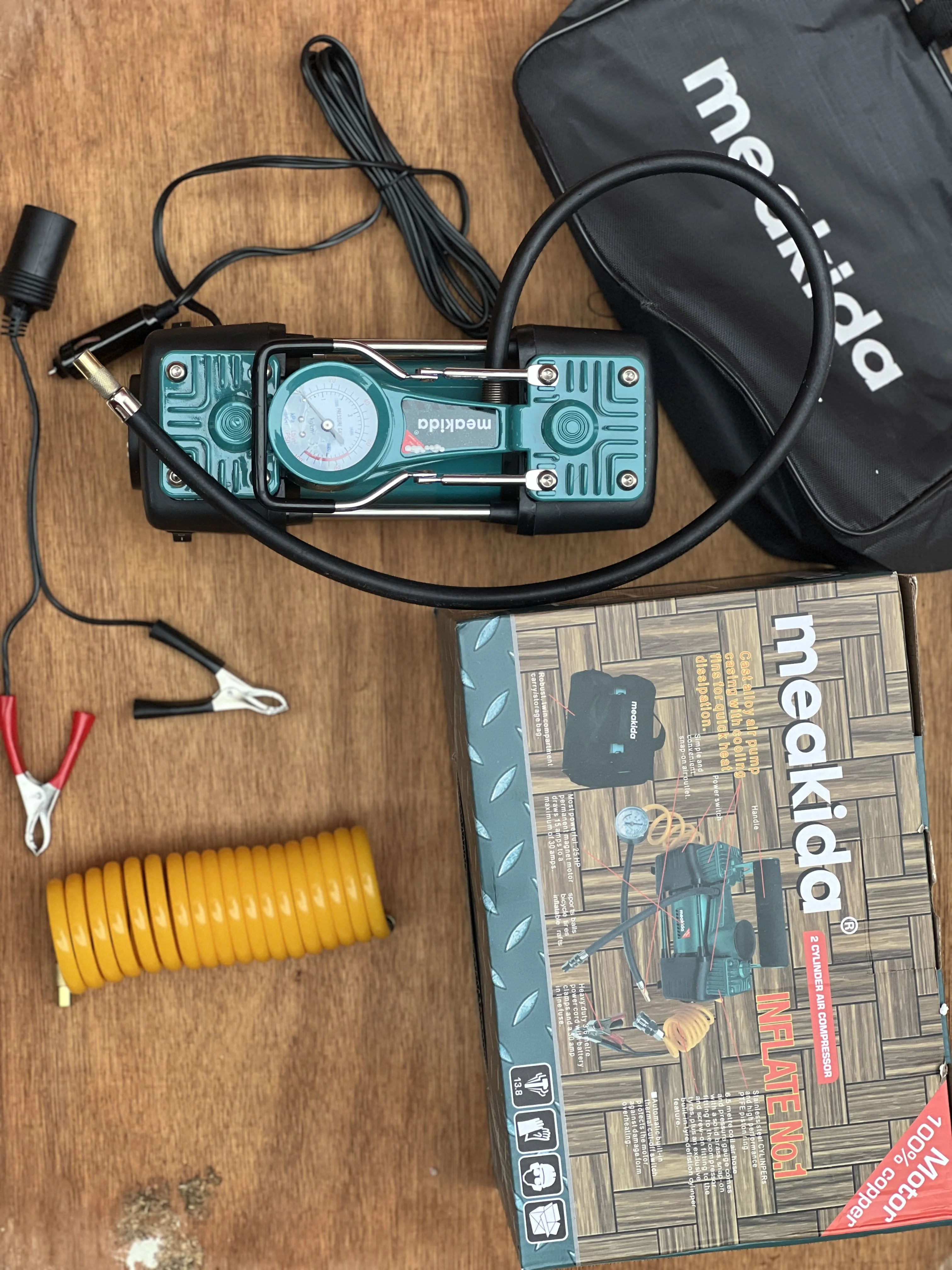 mini compresseur 12V double piston Meakida