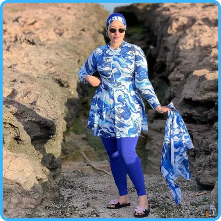 🌸 بوركيني أنيق ومحتشم لكل سيدة تبحث عن الراحة والأناقة 👗🌊