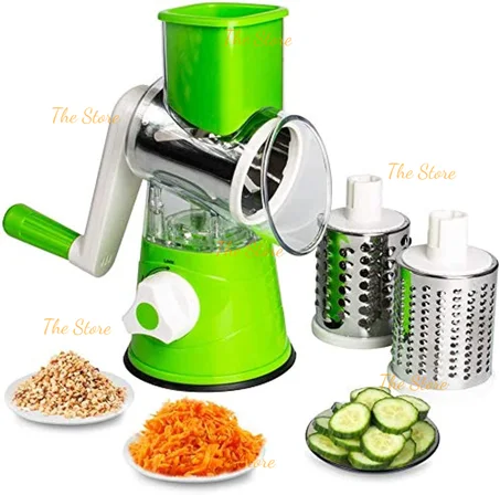 Tabletop dump grater Chopper Grating Machine with 3 Stainless Steel Blades