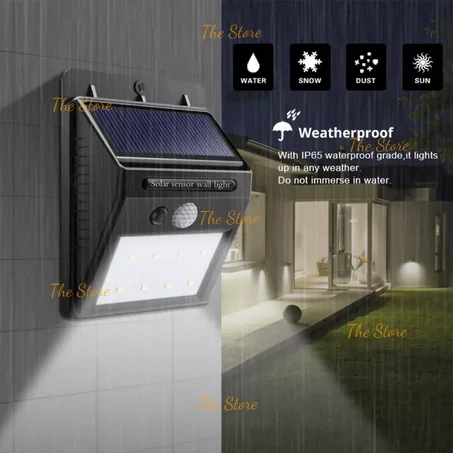 Solar powered led wall light