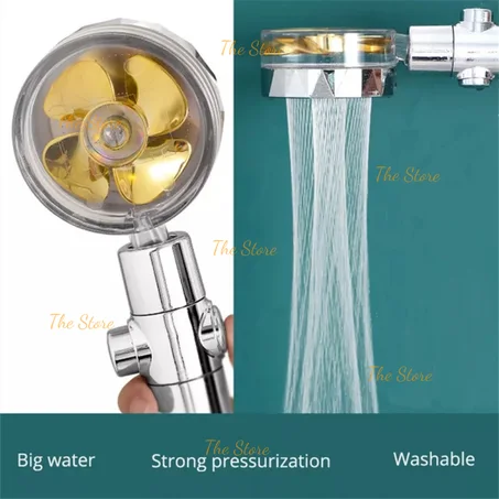 High Pressure Shower Heads, Handheld Turbo Fan Shower, Hydro Jet Shower Head Kit with 3 Filters and Pause Switch, water softener shower head hydro shower jet head Turbocharged Shower Head