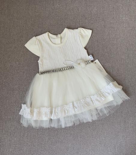فستان رضع أبيض