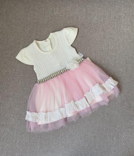 فستان رضع وردي