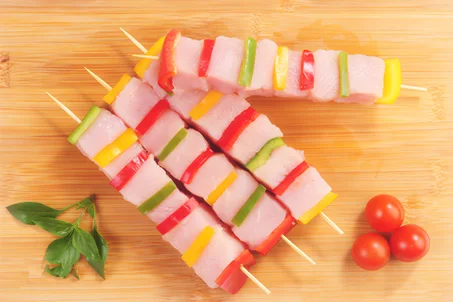 قطع صدر الديك الرومي - Brochettes De Filet De Dinde