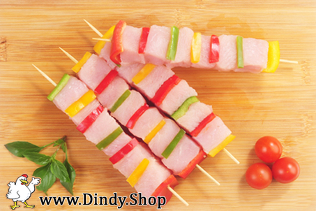 قطع صدر الديك الرومي - Brochettes De Filet De Dinde