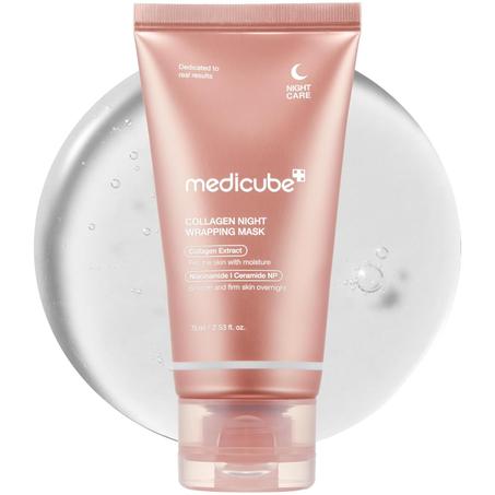 Medicube Collagen Night Wrapping Mask قناع جل الكولاجين الوردي