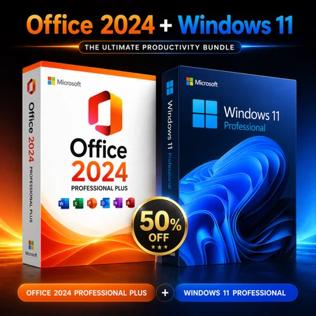 Office 2024 + Windows 11 Pro Bundle | Lifetime License + Instant Delivery