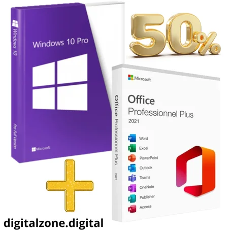 Windows 10 Pro + Office 2021 Pro Plus 1 PC Activation Lifetime