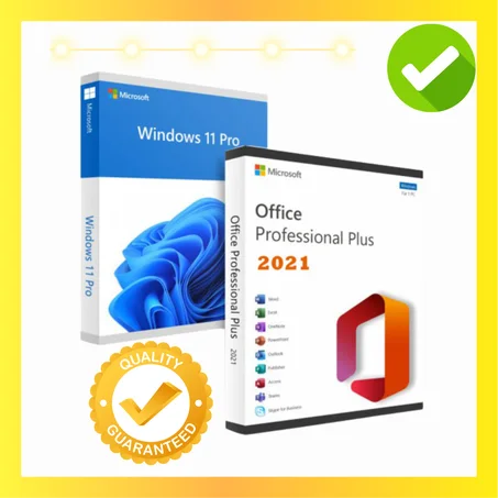 Windows, 11 Pro + Office 2021 Pro Plus 1 PC Activation Lifetime