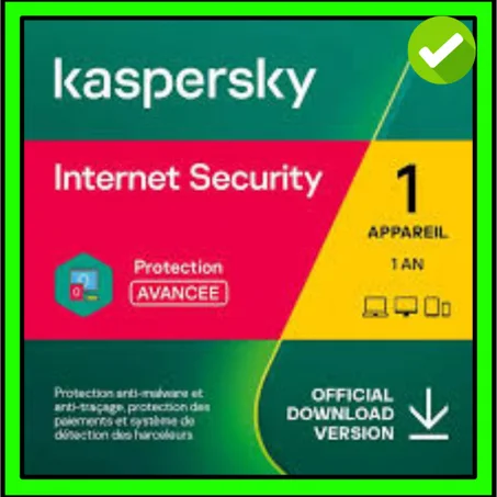 Kaspersky Internet Security -2022 1 appareil 1 an et recevez instantanément