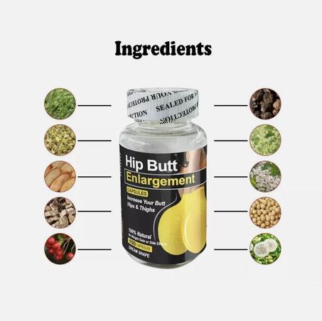 كبسولات لتكبير الأرداف وتحسين شكل الجسم – طبيعية 100٪ (20 كبسولة)