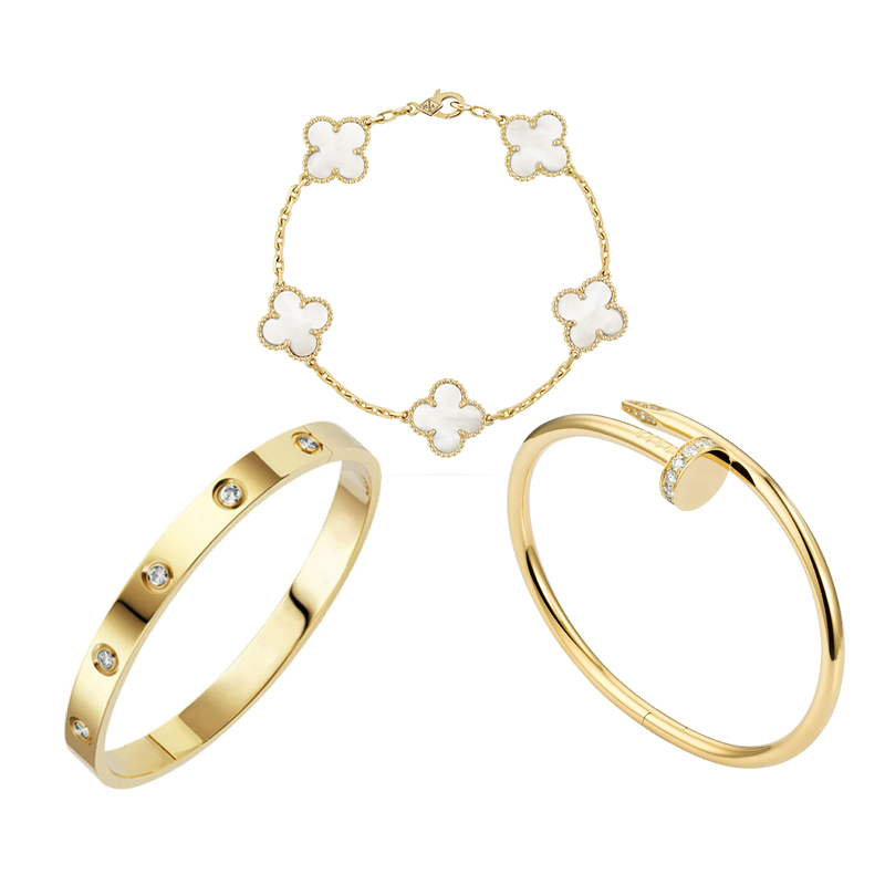 3 أساور ذهبية + هدية مجانية 🎁