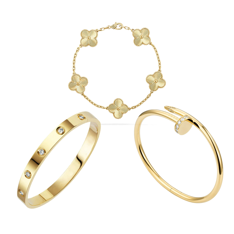 3 أساور ذهبية + هدية مجانية 🎁