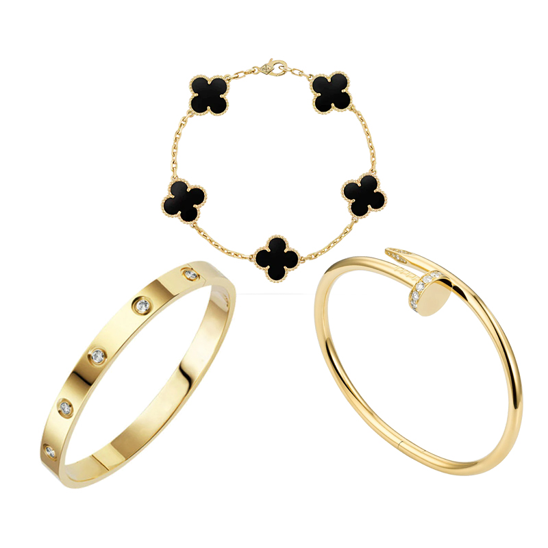 3 أساور ذهبية + هدية مجانية 🎁