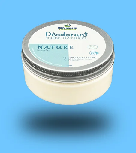 Déodorant solide  Nature  100ml (Sans huiles essentielles, pour femme enceinte ou allaitante)