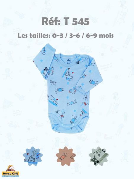 Body tricot ov ml imp CRCT 3-6-9 mois