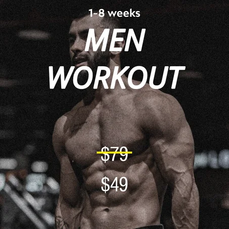 MEN WORKOUT GYM & HOME (  Videos, Tutorials, Private Community, and eBooks Included)