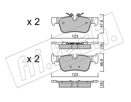BMW    &  MINI COOPER     Kit Plaquettes De Frein Metteli Fri.tec 1062.0 / Gdb2063