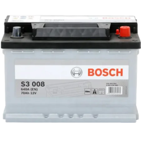 BOSCH - S3008 L3 SLI 12V 70AH 640A Batterie de démarrage
