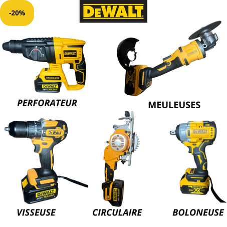 KIT DEWALT -5 PIECES ET ACCESSOIRES