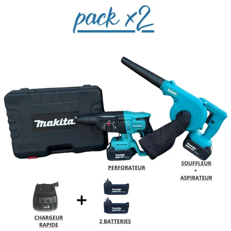 PACK MAKITA PERFORATEUR+SOUFFLEUR