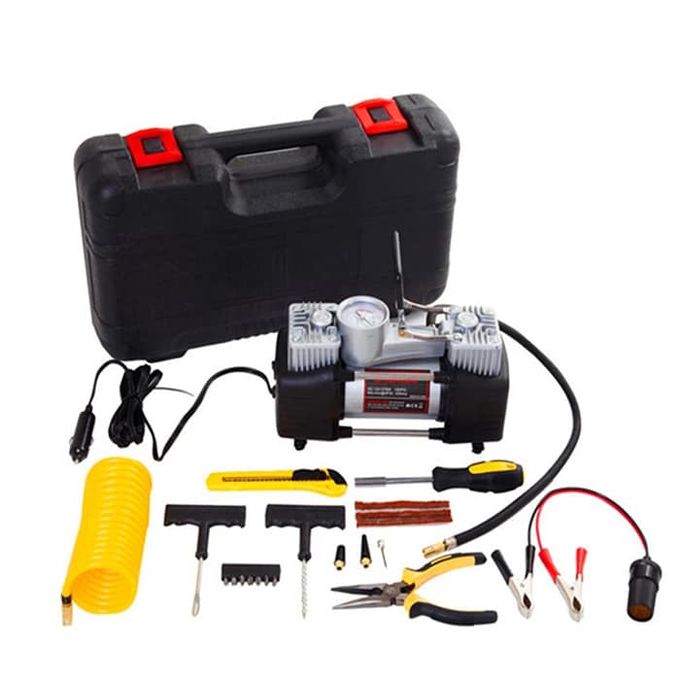 منفاخ الهواء للسيارات – أسطوانتان – 150 PSI مع صندوق أدوات كامل
