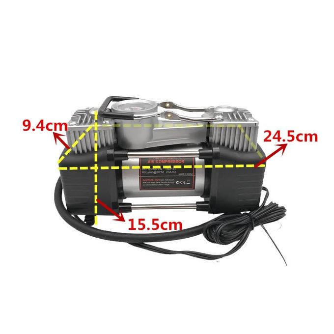 منفاخ الهواء للسيارات – أسطوانتان – 150 PSI مع صندوق أدوات كامل