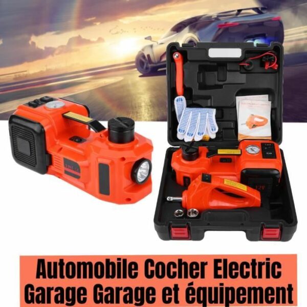 رافعة سيارة كهربائية 3 في 1 مع ضاغط هواء هيدروليكي محمول بقدرة 5 أطنان