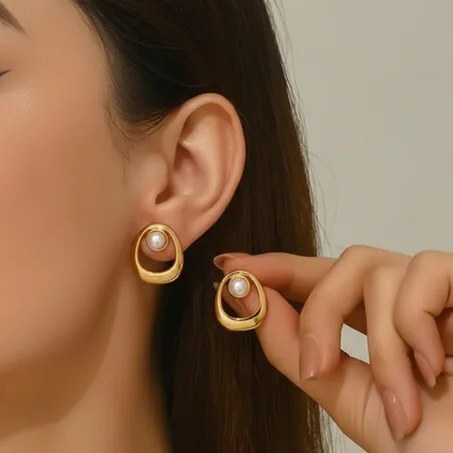 Boucles d'oreilles Éclipse Dorée