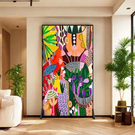 Painting on a large canvas