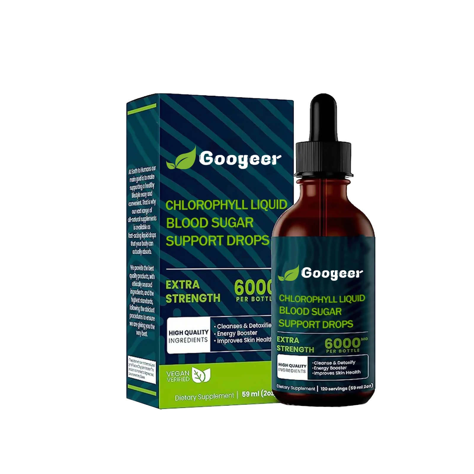Gouttes de chlorophylle pour la detoxification et le soin du foie