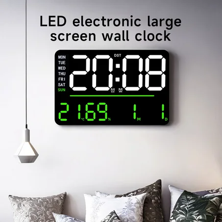 "ساعة الحائط والمكتب  الفاخرة: تصميم عصري، تحكم عن بُعد، وحفاظ على الوقت بدقة!"