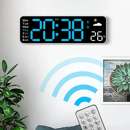 "ساعة حائط ذكية: مع تحكم عن بُعد، أناقة ووظائف متكاملة!"